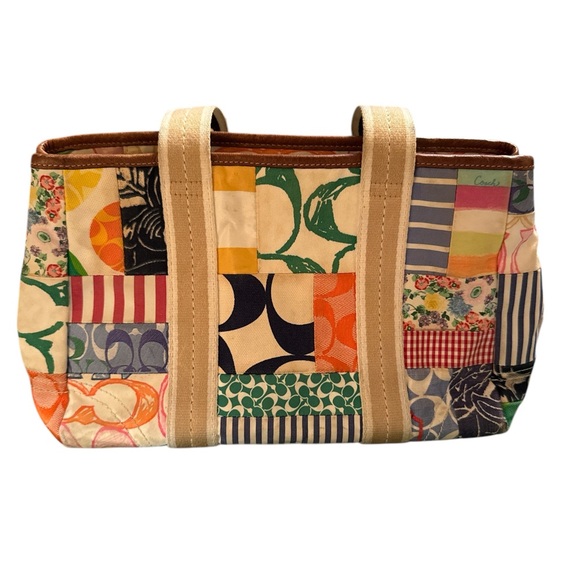 Coach Artistic Brown and Tan Tote Bag - Picture 14 of 16